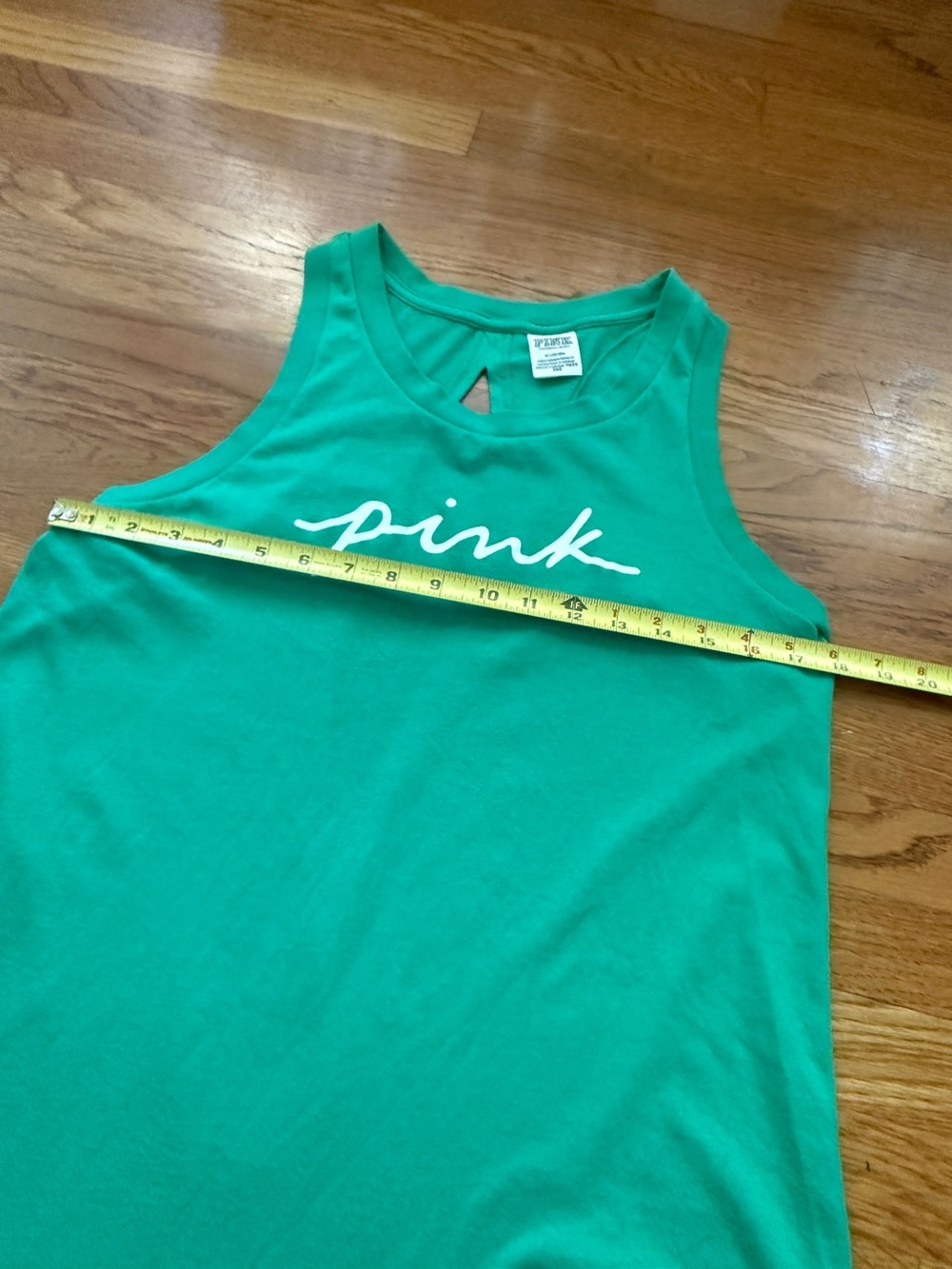 Victorias Secret PINK green open back tank top M - Picture 7 of 7